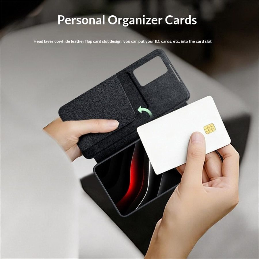 6601214446A-5_b3b97935-7a36-414d-a6ea-842ff4a61912 QIALINO For Samsung Galaxy S26 Wallet Case Genuine Leather Flip Phone Cover with Smart View Window With App