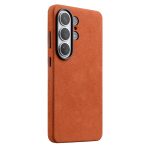MELKCO For Samsung	Galaxy S26 Ultra Magnetic Case Alcantara Leather - PC Phone Cover with Metal Keys