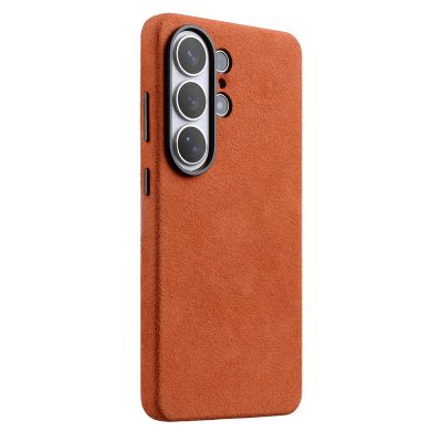 6601218477A-1 MELKCO For Samsung Galaxy S26 Ultra Magnetic Case Alcantara Leather - PC Phone Cover with Metal Keys