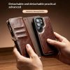 6601221855A-10 QIALINO Business Style For Samsung Galaxy S26 Ultra Case Genuine Leather Detachable 2-in-1 Wallet Flip Phone Cover with Shoulder Strap & Wrist Strap
