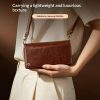 6601221855A-14 QIALINO Business Style For Samsung Galaxy S26 Ultra Case Genuine Leather Detachable 2-in-1 Wallet Flip Phone Cover with Shoulder Strap & Wrist Strap