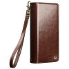 6601221855A-17 QIALINO Business Style For Samsung Galaxy S26 Ultra Case Genuine Leather Detachable 2-in-1 Wallet Flip Phone Cover with Shoulder Strap & Wrist Strap