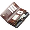 6601221855A-4 QIALINO Business Style For Samsung Galaxy S26 Ultra Case Genuine Leather Detachable 2-in-1 Wallet Flip Phone Cover with Shoulder Strap & Wrist Strap