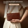 6601221856A-14 QIALINO Business Style For Samsung Galaxy S25 Ultra Case Genuine Leather Detachable 2-in-1 Wallet Flip Phone Cover with Shoulder Strap & Wrist Strap