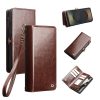 6601221856A-1_b7a6ce5d-f4d9-46a5-9148-81bcb2d65cd3 QIALINO Business Style For Samsung Galaxy S25 Ultra Case Genuine Leather Detachable 2-in-1 Wallet Flip Phone Cover with Shoulder Strap & Wrist Strap