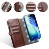 6601221857A-2 QIALINO Business Style iPhone 17 Pro Max Case Genuine Leather Detachable 2-in-1 Wallet Flip Phone Cover with Shoulder Strap & Wrist Strap