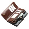 6601221857A-5 QIALINO Business Style iPhone 17 Pro Max Case Genuine Leather Detachable 2-in-1 Wallet Flip Phone Cover with Shoulder Strap & Wrist Strap