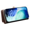 6601221857A-6 QIALINO Business Style iPhone 17 Pro Max Case Genuine Leather Detachable 2-in-1 Wallet Flip Phone Cover with Shoulder Strap & Wrist Strap