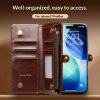 6601221857A-7 QIALINO Business Style iPhone 17 Pro Max Case Genuine Leather Detachable 2-in-1 Wallet Flip Phone Cover with Shoulder Strap & Wrist Strap