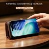 6601221857A-8 QIALINO Business Style iPhone 17 Pro Max Case Genuine Leather Detachable 2-in-1 Wallet Flip Phone Cover with Shoulder Strap & Wrist Strap