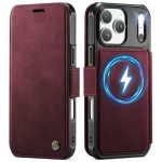 CASEME For iPhone 17 Pro Max Case RFID Blocking Wallet Vegan Leather Flip Cover with Magnetic Support