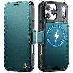 CASEME For iPhone 17 Pro Max Case RFID Blocking Wallet Vegan Leather Flip Cover with Magnetic Support