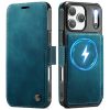 CASEME For iPhone 17 Pro Max Case RFID Blocking Wallet Vegan Leather Flip Cover with Magnetic Support
