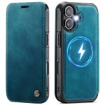 CASEME For iPhone 16 Case RFID Blocking Wallet Vegan Leather Flip Cover with Magnetic Support