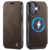 CASEME For iPhone 16 Plus Case RFID Blocking Wallet Vegan Leather Flip Cover with Magnetic Support