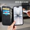 CASEME For iPhone 16 Plus Case RFID Blocking Wallet Vegan Leather Flip Cover with Magnetic Support