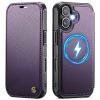 CASEME For iPhone 17 Case RFID Blocking Wallet Vegan Leather Flip Cover with Magnetic Support