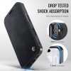 CASEME For iPhone 17 Case RFID Blocking Wallet Vegan Leather Flip Cover with Magnetic Support