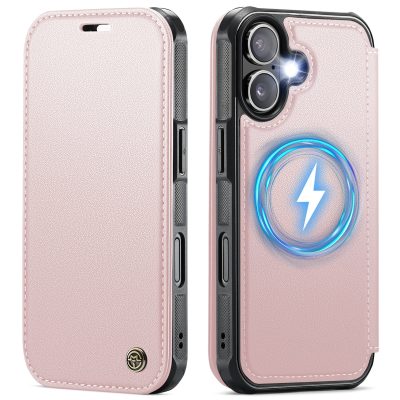 CASEME For iPhone 17 Case RFID Blocking Wallet Vegan Leather Flip Cover with Magnetic Support