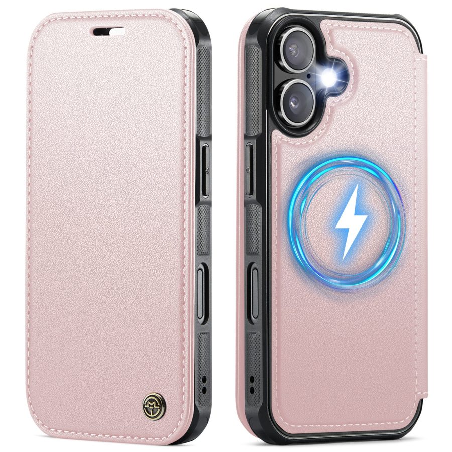 CASEME For iPhone 17 Case RFID Blocking Wallet Vegan Leather Flip Cover with Magnetic Support
