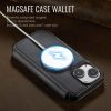 CASEME For iPhone 13 Case RFID Blocking Wallet Vegan Leather Flip Cover with Magnetic Support