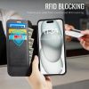CASEME For iPhone 13 Case RFID Blocking Wallet Vegan Leather Flip Cover with Magnetic Support