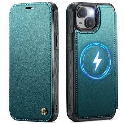 6601222828F-1 CASEME For iPhone 13 Case RFID Blocking Wallet Vegan Leather Flip Cover with Magnetic Support