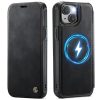 CASEME For iPhone 14 Case RFID Blocking Wallet Vegan Leather Flip Cover with Magnetic Support