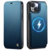 CASEME For iPhone 14 Case RFID Blocking Wallet Vegan Leather Flip Cover with Magnetic Support