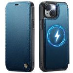 CASEME For iPhone 14 Case RFID Blocking Wallet Vegan Leather Flip Cover with Magnetic Support