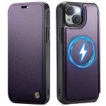 CASEME For iPhone 15 Plus / iPhone 14 Plus Case RFID Blocking Wallet Vegan Leather Flip Cover with Magnetic Support