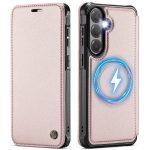 CASEME For Samsung Galaxy S25 / Galaxy S24 Case RFID Blocking Wallet Vegan Leather Flip Cover with Magnetic Support