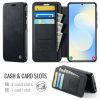 CASEME For Samsung Galaxy S25+ / Galaxy S24+ Case RFID Blocking Wallet Vegan Leather Flip Cover with Magnetic Support