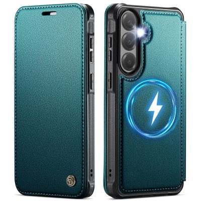 CASEME For Samsung Galaxy S25+ / Galaxy S24+ Case RFID Blocking Wallet Vegan Leather Flip Cover with Magnetic Support
