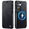 6601222839B-1 CASEME For Samsung Galaxy S23 FE Case RFID Blocking Wallet Vegan Leather Flip Cover with Magnetic Support