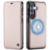 6601222840G-1 CASEME For Samsung Galaxy S24 FE Case RFID Blocking Wallet Vegan Leather Flip Cover with Magnetic Support