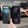 CASEME For Samsung Galaxy S23 Ultra Case RFID Blocking Wallet Vegan Leather Flip Cover with Magnetic Support