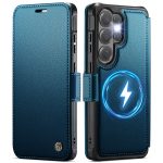 CASEME For Samsung Galaxy S25 Ultra Case RFID Blocking Wallet Vegan Leather Flip Cover with Magnetic Support
