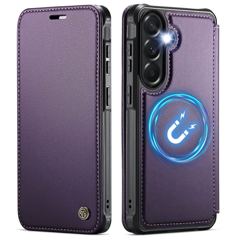 CASEME For Samsung Galaxy A56 Case RFID Blocking Wallet Vegan Leather Flip Cover with Magnetic Support