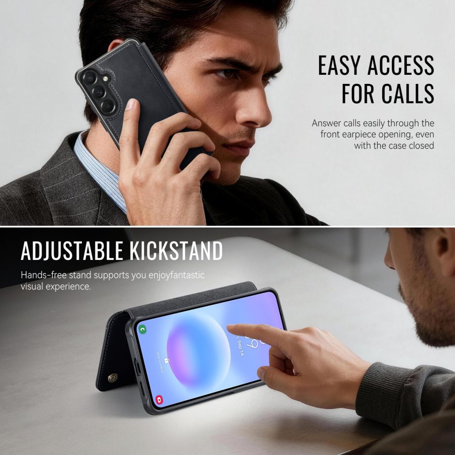 CASEME For Samsung Galaxy A57 Case RFID Blocking Wallet Vegan Leather Flip Cover with Magnetic Support