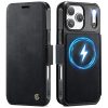 CASEME For iPhone 17 Pro Case RFID Blocking Wallet Vegan Leather Flip Cover with Magnetic Support