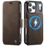 CASEME For iPhone 17 Pro Case RFID Blocking Wallet Vegan Leather Flip Cover with Magnetic Support