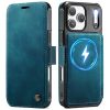 CASEME For iPhone 17 Pro Case RFID Blocking Wallet Vegan Leather Flip Cover with Magnetic Support