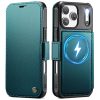 CASEME For iPhone 17 Pro Case RFID Blocking Wallet Vegan Leather Flip Cover with Magnetic Support