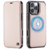 CASEME For iPhone 15 Pro Max Case RFID Blocking Wallet Vegan Leather Flip Cover with Magnetic Support