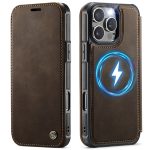 CASEME For iPhone 15 Pro Case RFID Blocking Wallet Vegan Leather Flip Cover with Magnetic Support