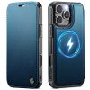 CASEME For iPhone 15 Pro Case RFID Blocking Wallet Vegan Leather Flip Cover with Magnetic Support