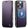 CASEME For iPhone 14 Pro Case RFID Blocking Wallet Vegan Leather Flip Cover with Magnetic Support
