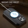 CASEME For iPhone 14 Pro Max Case RFID Blocking Wallet Vegan Leather Flip Cover with Magnetic Support
