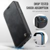 CASEME For iPhone 17e / iPhone 16e Case RFID Blocking Wallet Vegan Leather Flip Cover with Magnetic Support